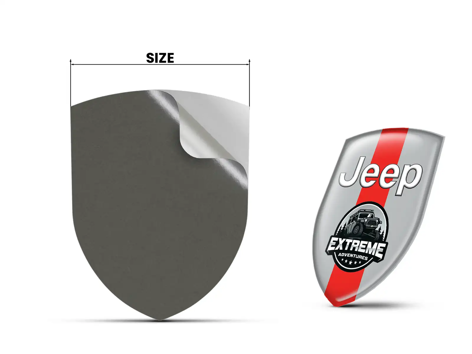Jeep Decalcomanie Paraurti Pregiate Pro Regolabili